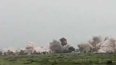 Israel is blowing up entire civilian homes in Naqoura, South Lebanon right now.