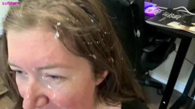 He wanted to take the edge off during work, so he used her face