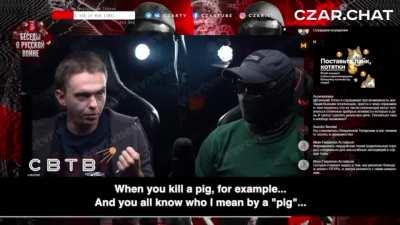 Российский неонацист Евгений Рассказов (позывной Топаз) признается, что испытывает сексуальное возбуждение от убийства украинцев