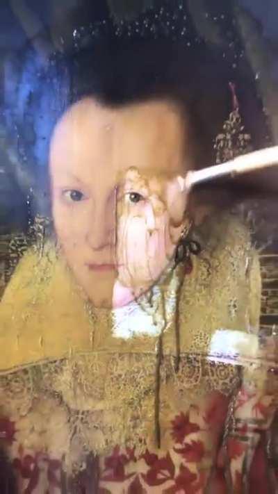 Removing 200 years of yellowing varnish