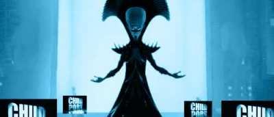 megaman rises text while the camera zooms out