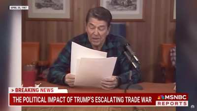 Ronald Reagan calls out the fallacy of tariffs and trade wars