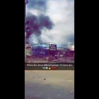 This is what's happening in Nigeria right now. Nigerian soldiers are open firing on unarmed protesters