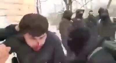 Russians in Tver beating up the migrant who wanted to have sex with 14 years old boy