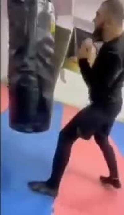 The punching bag had enough