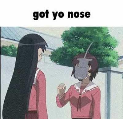 anyone can explained why does Kagura stare at Sakaki with her nose disappear after Kamineko hit on her face