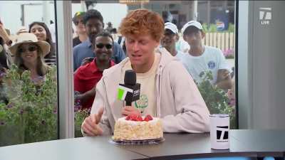 Jannik ain't eating Cincinnati strawberries again