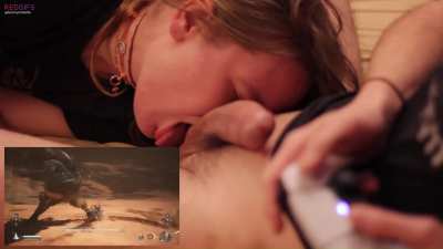 Continuing my playthrough of Black Myth: Wukong while my wife provides oral support