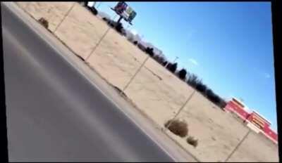 A violent drug dealer jumped out of his truck and shot a cop dead during a routine traffic stop before dying in a hail of bullets after a 40-mile chase. In New Mexico. A rifle and a duffel bag with 15 pounds of meth, worth about $252,000 were found