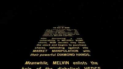 STOCK WARS, EPISODE I: THE RISE OF $GME — MELVIN IS JUST THE BEGINNING — SEMI-EFFORTPOST, MODS PLS DON'T DELETE