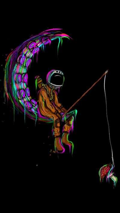 Lunar fishing, me, digital, 2021