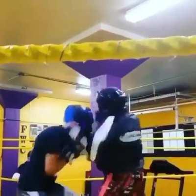 Look at the head movement by both parties