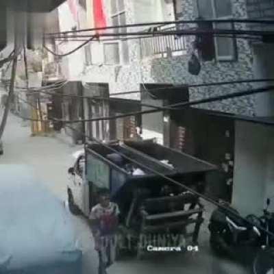 Throwing Garbage directly into the dump truck