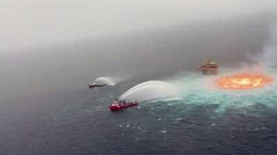 To extinguish a water fire with more water