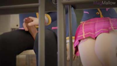 D.Va Naughty School Girl