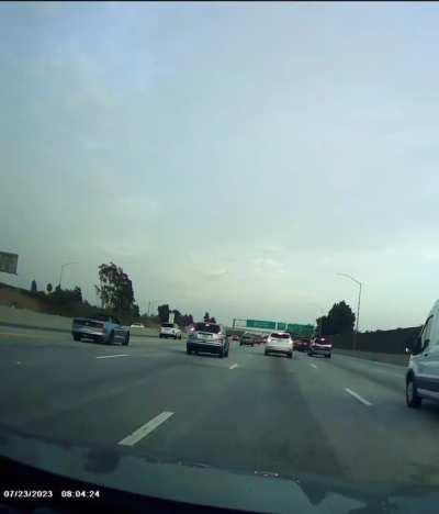 What happens when you go 90mph down the 405 and everyone else is going 60?