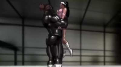 Darkie Queen is brutalized and jobbed to huge brute