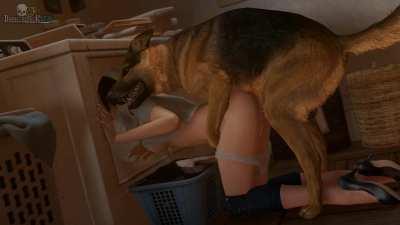Dog breeds Juli with a sloppy creampie while she is busy (darktronicsfm) [The Evil Within]