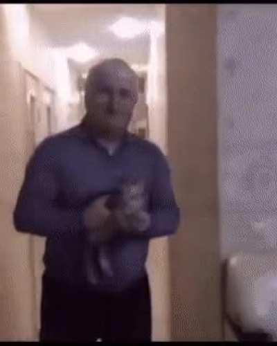 Walking with the cat