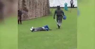 Has anybody managed to knock an enemy out with a shield bash outside the arena?