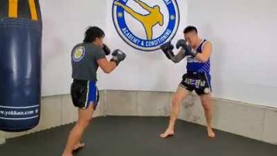 High / low pass to kick drill