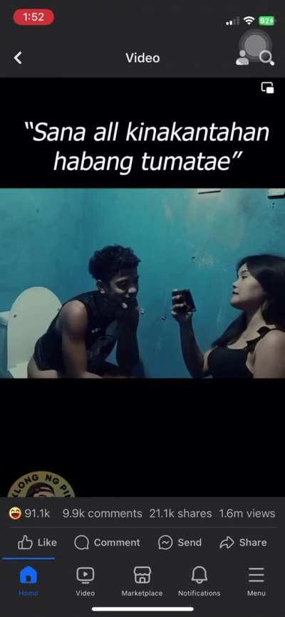 Ang dugyot naman, pero sana all