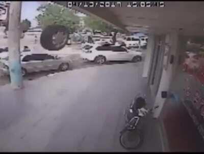 perfectly accurate runaway tire -  