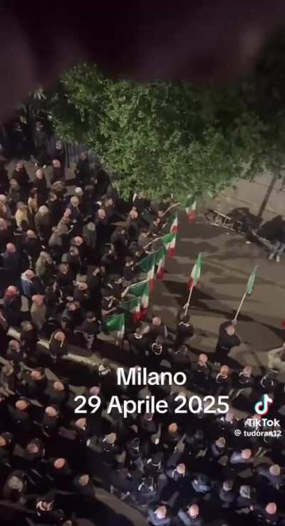 Fascists, authorized and escorted by the police, perform the Nazi salute and commemorate a fascist murdered in the 1970s — meanwhile, those who oppose them are identified by the police. This is Italy in 2025.
