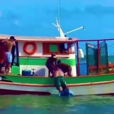 to rescue someone at sea