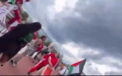 Man gets chased after picking up the burning American flag at the DC protests