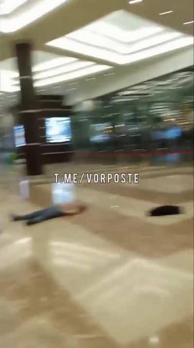 First person POV video from the attacker’s go-pro or phone #Moscow Terrorist Attack