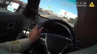 Las Vegas police officer shoots and kills murder suspects in moving shootout