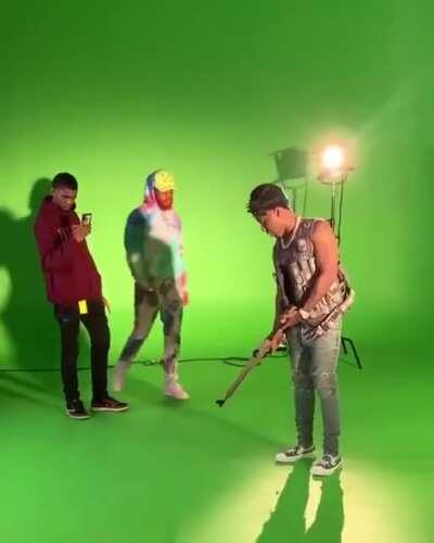 WCGW filming a video shoot with a loaded weapon (Rapper YFN Lucci)