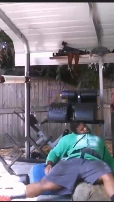 Always have a spotter when doing stuff like this