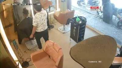 Driver loses control and crashes into a pedestrian in Kerala 