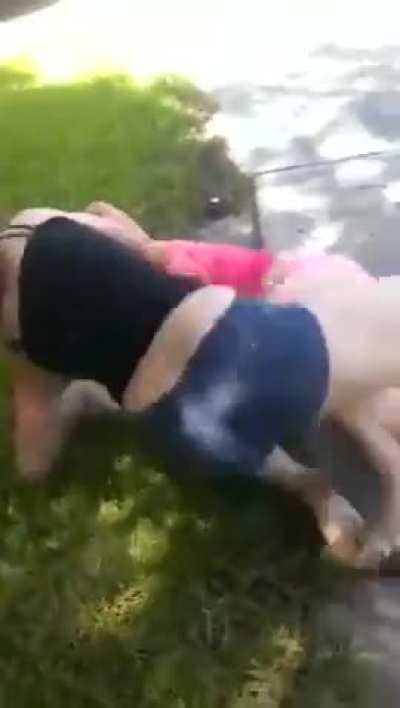 Prime example of not to mess with me or my brothers. Whooped her ass