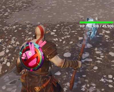 For everyone curious as to how the kratos axe looks in stw and yes its also broken