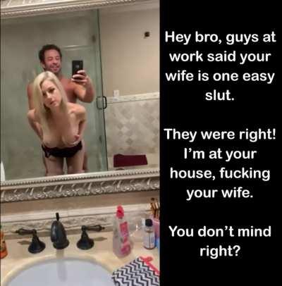 It's okay if your wife cheats, right?