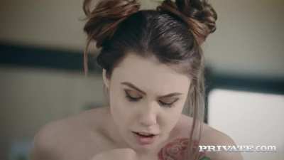 Petite Brunette Riding