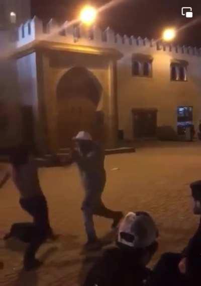 Guy harassed an old guy thinking he was an easy target little did he know