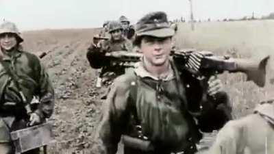 Western front combat footage, France 1944