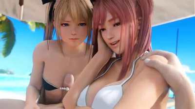 Honoka and Marie take turns titty fucking you (LazyProcrastinator)