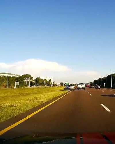 Pickup Truck Driver Forces Car Off The Road