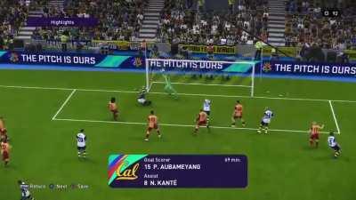 Auba with the scorpion kick