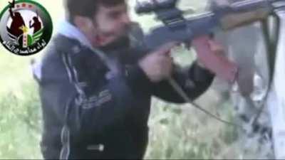 Rebel gets shot in the face