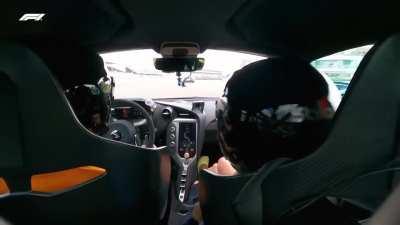 Emily a enjoying the hot lap around Silverstone during the F1 Grand Prix | July 2024 