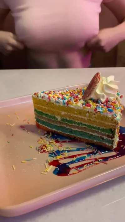 Just your average college exhibitionist enjoying dessert