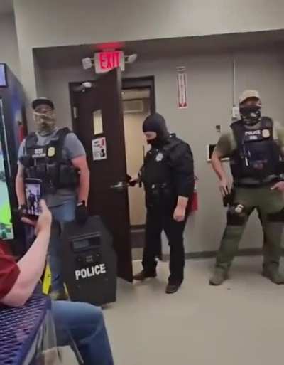 ICE agent at a workplace raid saying they have a warrant and a worker replied “And here's my bag of fucks.“