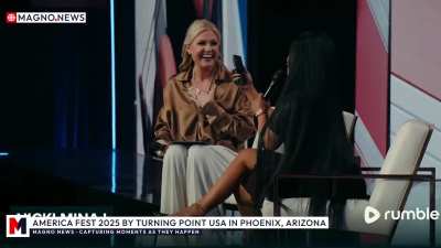 Nicki Minaj talking about Gavvy Pooh (Gavin Newsom) in AmFest TPUSA conference