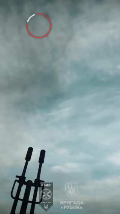 Ukrainian 4th Brigade of the National Guard “Rubizh” shoots down Russian Shahed 131/136 UAV with ZU-23-2 Anti-craft gun